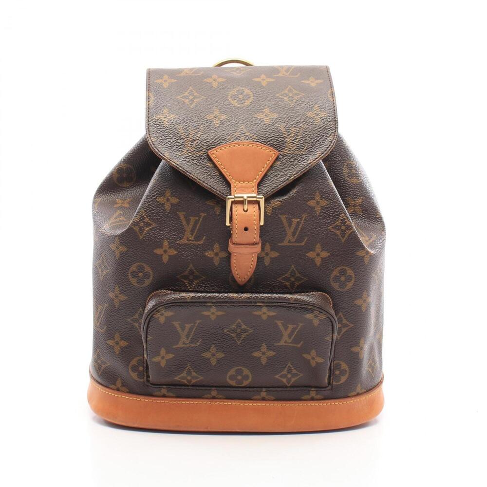 Louis Vuitton Montsouris MM Monogram Backpack/Handbag, Coated Canvas and Leat...